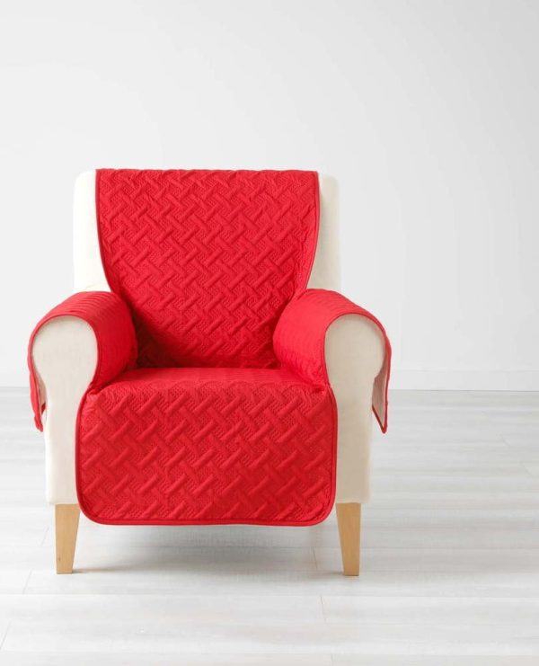Červený ochranný potah na křeslo 165 cm Lounge – douceur d'intérieur