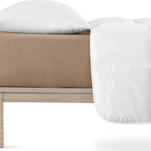 Hnědé napínací prostěradlo jersey 90x200 cm Boxspring – Andrea Simone