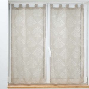 Hnědé voálové záclony v sadě 2 ks 60x90 cm Levita – douceur d'intérieur