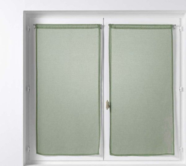 Khaki voálové záclony v sadě 2 ks 60x90 cm Sandra – douceur d'intérieur