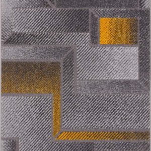 Koberec v okrově žluté a šedé barvě 133x190 cm Meteo – FD