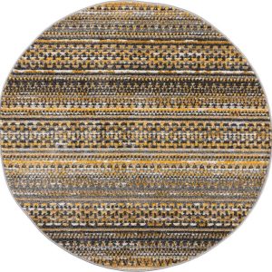 Kulatý koberec v hořčicové barvě 140x140 cm Camino – Flair Rugs