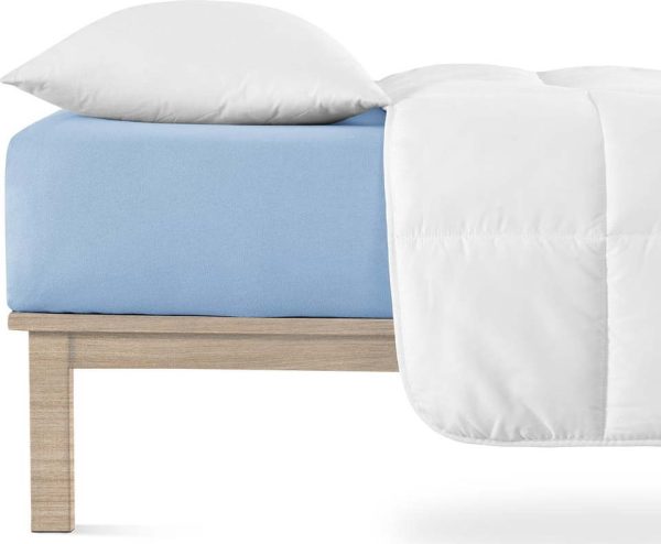 Modré napínací prostěradlo jersey 200x200 cm Boxspring – Andrea Simone