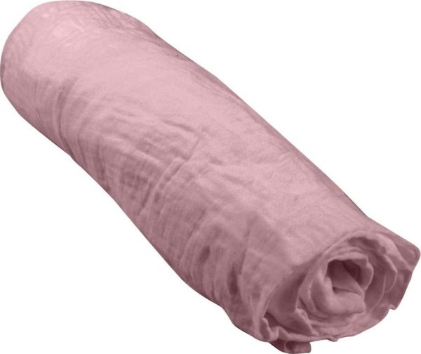 Napínací mušelínové dětské prostěradlo do postýlky 70x140 cm – Bébé Douceur