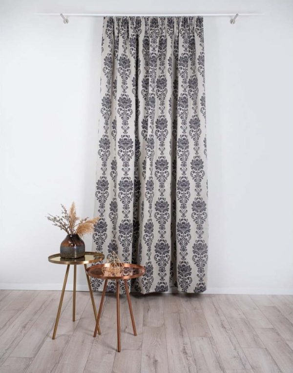 Šedo-béžový závěs 210x245 cm Impozant – Mendola Fabrics