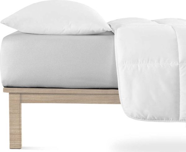 Světle šedé napínací prostěradlo jersey 180x200 cm Boxspring – Andrea Simone