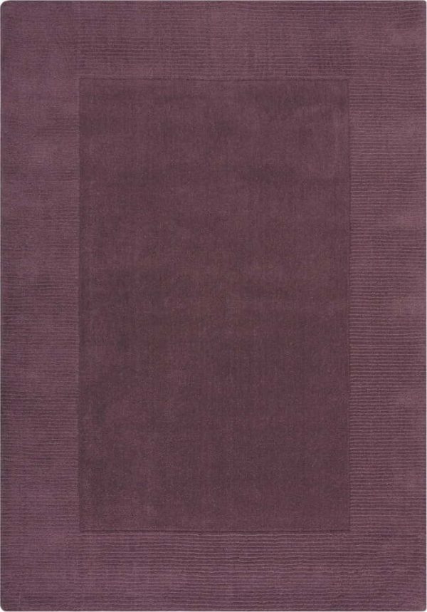 Tmavě fialový ručně tkaný vlněný koberec 120x170 cm Border – Flair Rugs