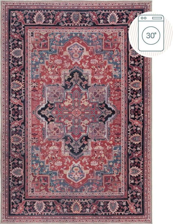 Vínový pratelný koberec s příměsí recyklovaných vláken 120x170 cm Windsor – Flair Rugs