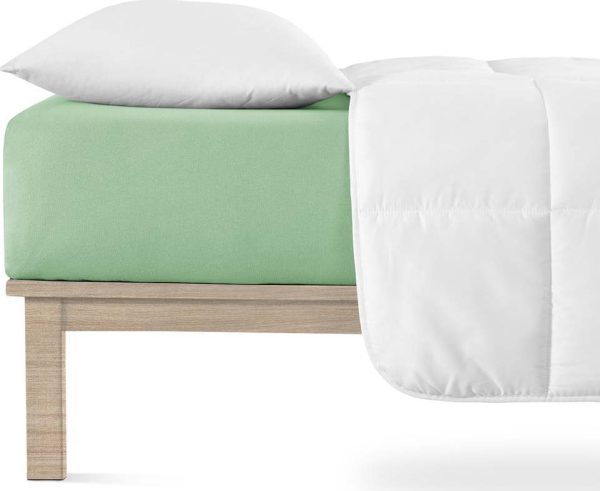 Zelené napínací prostěradlo jersey 180x200 cm Boxspring – Andrea Simone