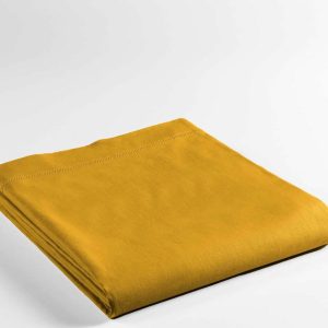 Žluté bavlněné prostěradlo 180x290 cm Lina – douceur d'intérieur