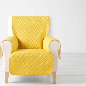 Žlutý ochranný potah na křeslo 165 cm Lounge – douceur d'intérieur