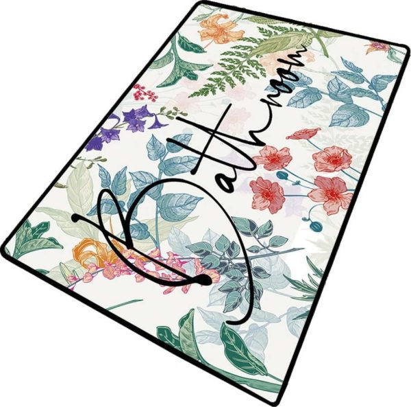 Koupelnová předložka 70x120 cm Green In Flower – Foutastic