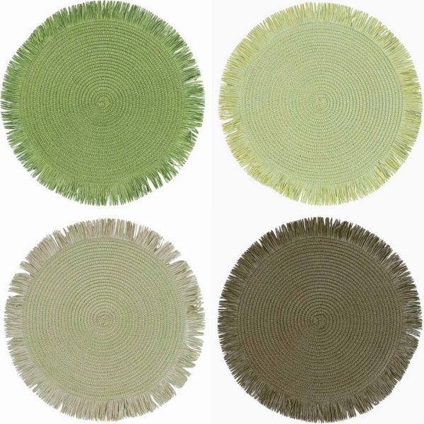 Papírové prostírání 4 ks ø 38 cm Shades of Greenery – Villa d'Este