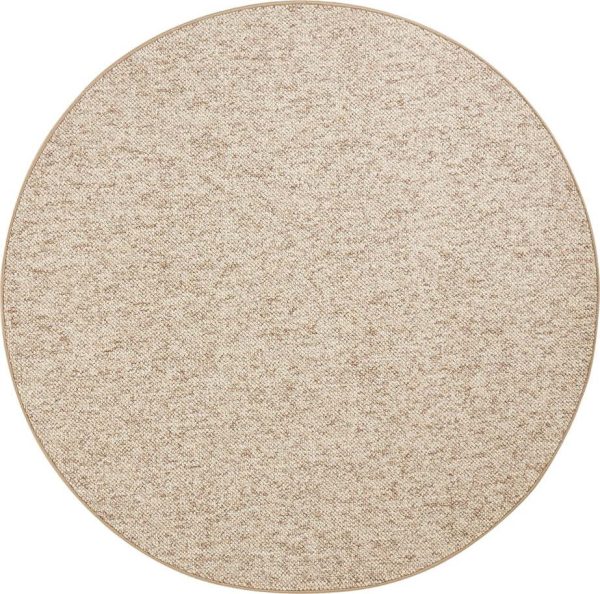 Světle hnědý kulatý koberec ø 133 cm Wolly – BT Carpet