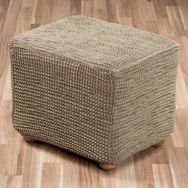 Super strečové potahy GLAMOUR oříškové taburet (40 - 60 cm)