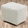Super strečové potahy GLAMOUR smetanové taburet (40 - 60 cm) - Image 2