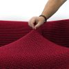 Super strečové potahy NIAGARA bordó křeslo s dřevěnými rukojeťmi (š. 50 - 80 cm) - Image 3