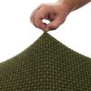 Super strečové potahy NIAGARA zelená dvojkřeslo s dřevěnými rukojeťmi (š. 130 - 160 cm) - Image 3
