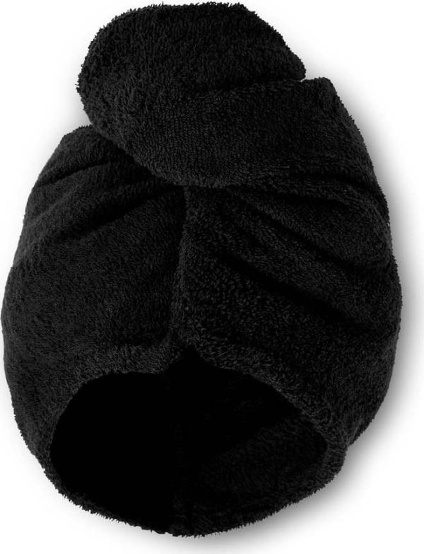 Černé rychleschnoucí bavlněné ručníky na vlasy v sadě 2 ks 20x13 cm Quick Dry – Catherine Lansfield
