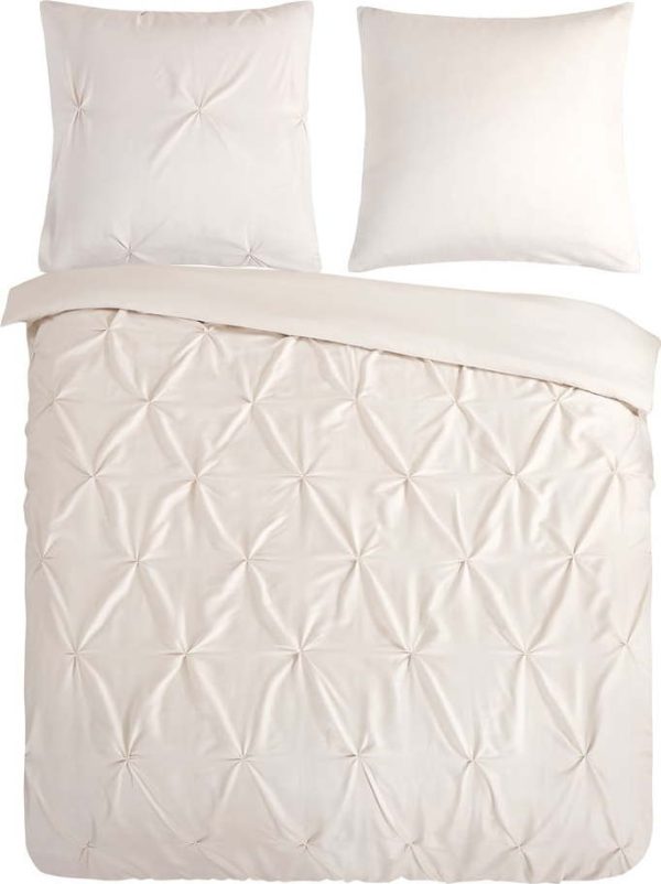 Krémové prodloužené povlečení na dvoulůžko z mikrovlákna 200x220 cm Pure Elegance – Good Morning