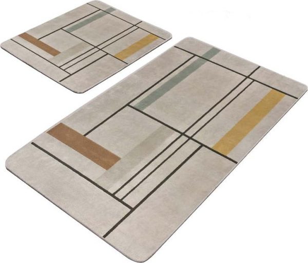 Světle hnědé koupelnové předložky v sadě 2 ks 60x100 cm – Mila Home
