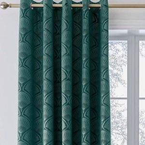 Zelené dimout závěsy v sadě 2 ks 229x229 cm Art Deco Pearl – Catherine Lansfield