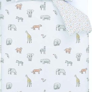 Bavlněné dětské povlečení na jednolůžko 135x200 cm Zoo Animals – Bianca