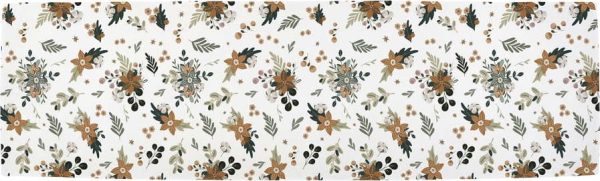 Bavlněný běhoun na stůl s vánočním motivem 40x140 cm Festive Flowers – Butter Kings