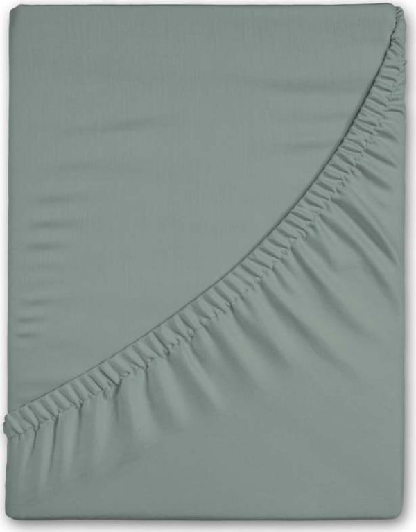 Zelené napínací flanelové prostěradlo 90x200 cm – Good Morning