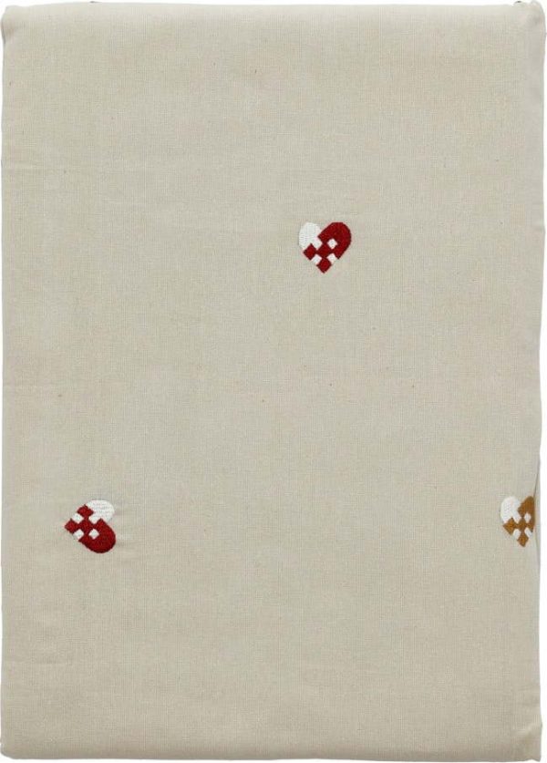 Bavlněný ubrus 140x220 cm Hearts Embloidery – Södahl