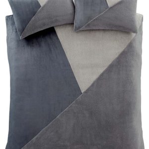Šedé fleecové povlečení na dvoulůžko 200x200 cm Cosy Larsson Geo – Catherine Lansfield