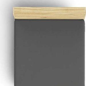 Antracitové napínací bavlněné prostěradlo 140x200 cm – Mijolnir