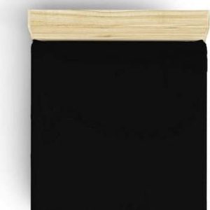 Černé napínací bavlněné prostěradlo 140x200 cm – Mijolnir