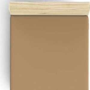 Hnědé napínací bavlněné prostěradlo 140x200 cm – Mijolnir
