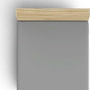 Tmavě šedé napínací bavlněné prostěradlo 140x200 cm – Mijolnir