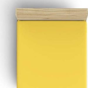 Žluté napínací bavlněné prostěradlo 140x200 cm – Mijolnir