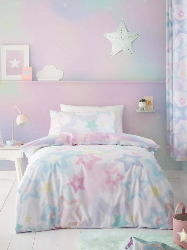 Dětské povlečení na jednolůžko 135x200 cm Ombre Stars – Catherine Lansfield