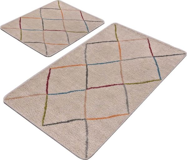 Béžové koupelnové předložky v sadě 2 ks 60x100 cm – Mila Home