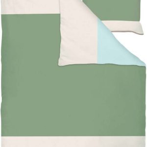 Khaki prodloužené povlečení na jednolůžko z bavlněného perkálu 140x220 cm Colore – Mette Ditmer Denmark