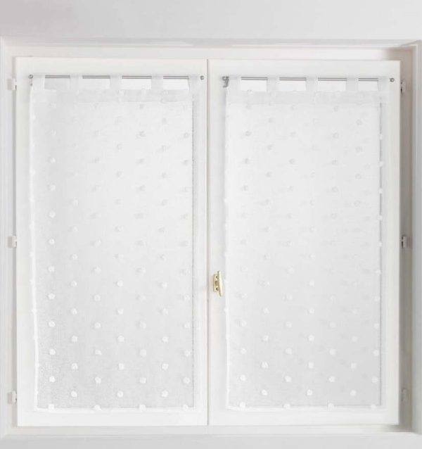 Bílá záclona 60x120 cm Pompinou – douceur d'intérieur