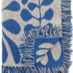Modrá deka 130x160 cm Nevine – Bloomingville