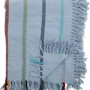 Modrá dětská deka z recyklované bavlny 130x160 cm Frey – Bloomingville Mini