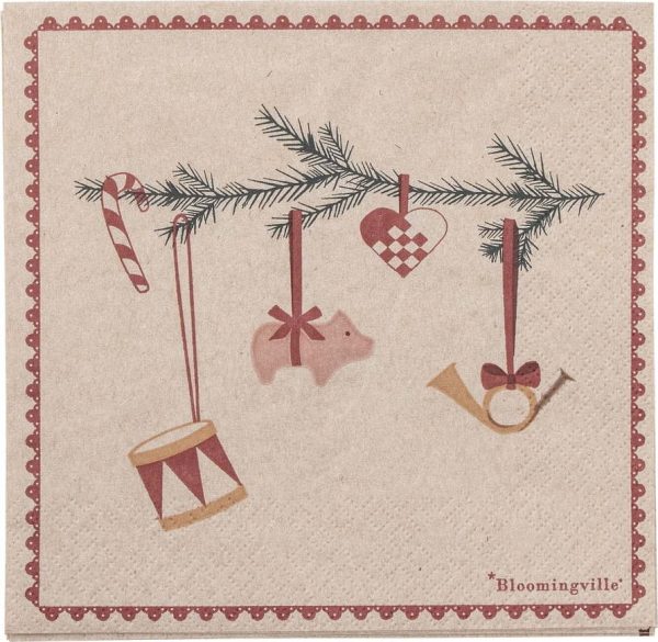 Papírové ubrousky v sadě 20 ks Yule – Bloomingville