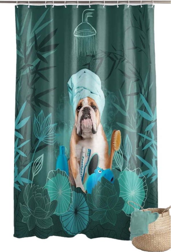 Sprchový závěs 180x200 cm Doggy zen – douceur d'intérieur