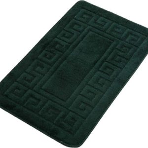 Tmavě zelená koupelnová předložka 60x100 cm Ethnic – Foutastic