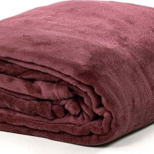 Vínový přehoz z mikroplyše na dvoulůžko 220x240 cm Cosy – Tiseco Home Studio