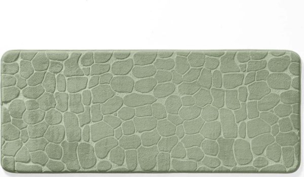 Zelená koupelnová předložka 50x120 cm Ricochet – douceur d'intérieur