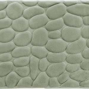 Zelená koupelnová předložka 50x80 cm Ricochet – douceur d'intérieur