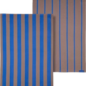 Bavlněné utěrky v sadě 2 ks 50x70 cm Stripes – Mette Ditmer Denmark