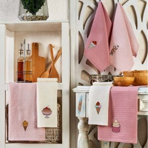 Bavlněné utěrky v sadě 6 ks 40x60 cm Ice Cream – Foutastic